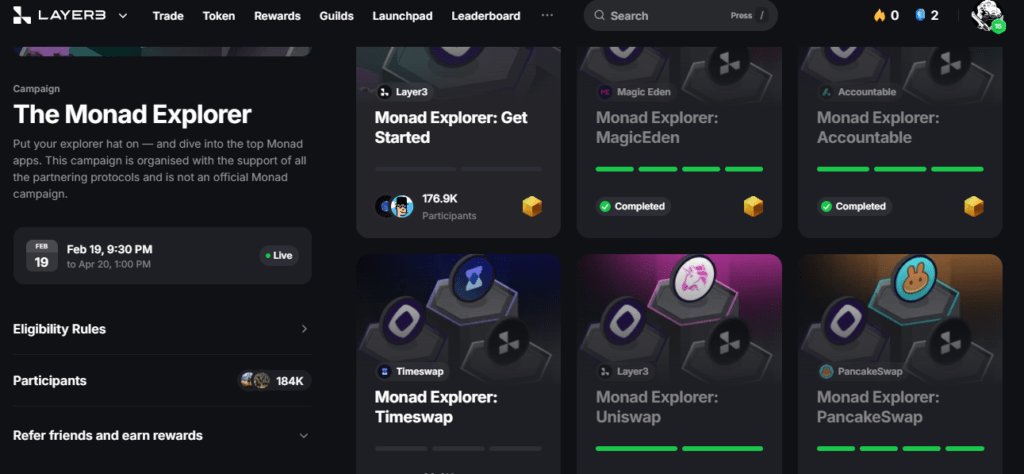 Complete Quests on Layer3